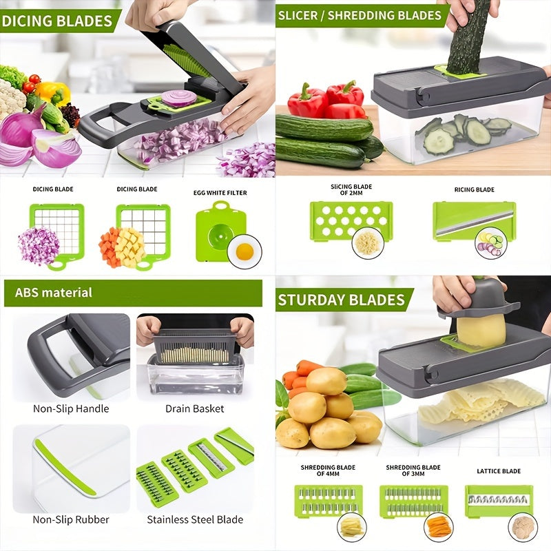 12/16pcs/Set Versatile Vegetable Chopper