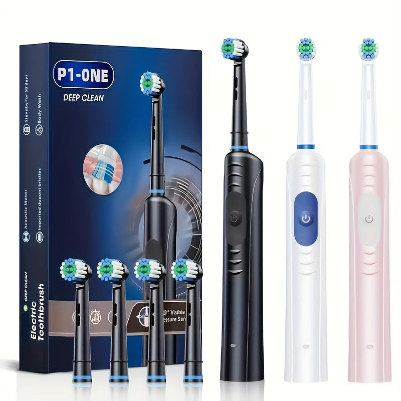 Rechargeable Automatic Electric Toothbrush – Deep Cleaning for Adults & Students