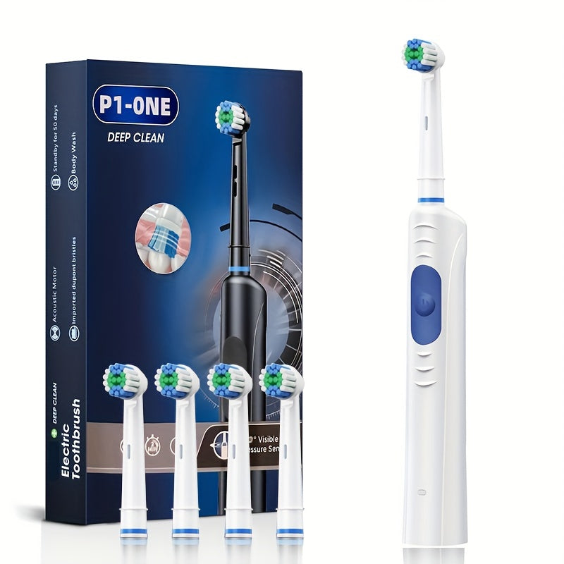 Rechargeable Automatic Electric Toothbrush – Deep Cleaning for Adults & Students